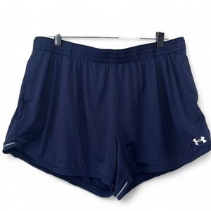 Women’s 2X Under Armour Navy Blue Moisture Wicking Athletic Shorts Womens Plus